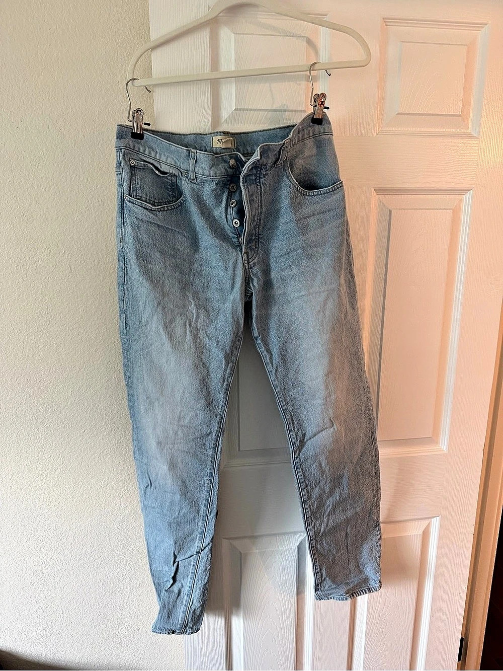 Madewell The Dean Easy Straight Jean Blue Waist 30